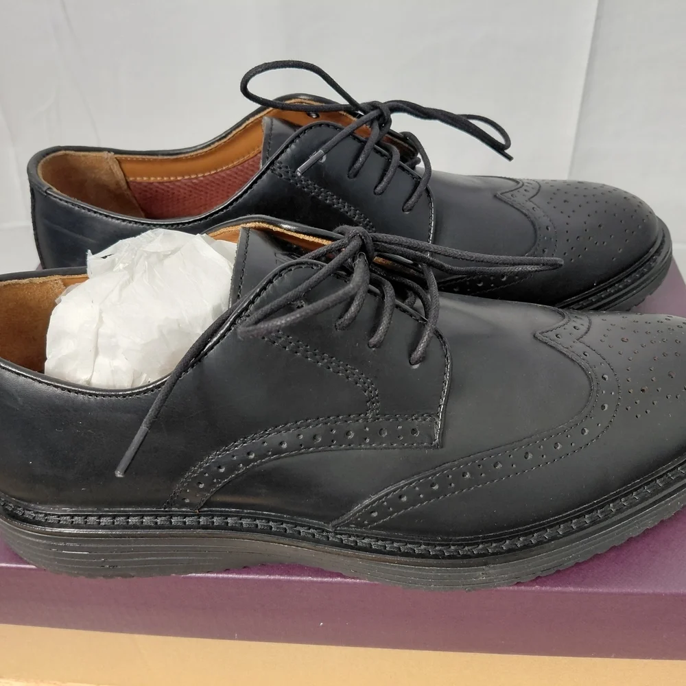 Johnston & Murphy Black Leather Men's Dress Shoes